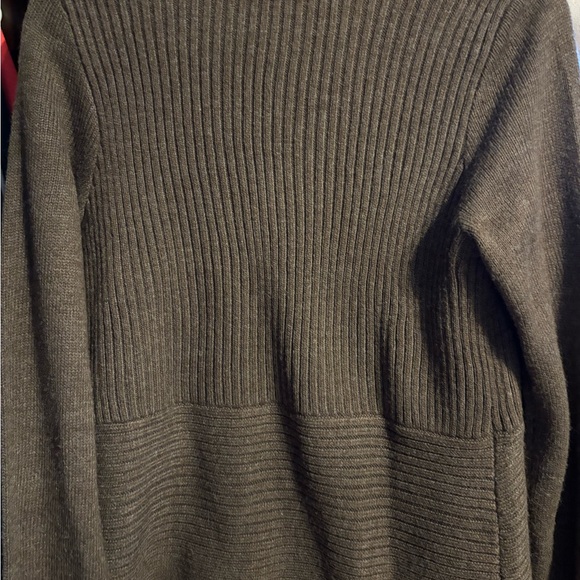 H&M basic brown sweater long sleeve open front worn one time last year - Picture 3 of 4